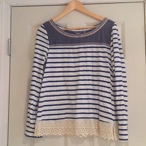 Little Yellow Button long sleeve blouse.